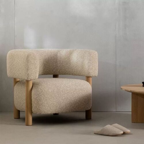 Nordic solid wood, light-luxury modern minimalist single chair - Living room furniture - QONKA HOME