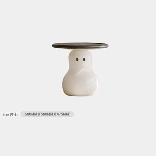 Cartoon Ball Leg Nesting Coffee Table Set  Creative Ghost Shape Side Table - Coffee table - QONKA HOME
