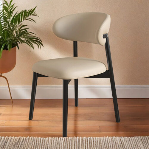 Cream-Style Dining Chairs - Solid wood dining chair - QONKA HOME