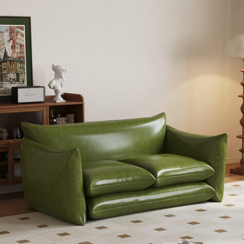 American red and white striped single sofa - Living room furniture - QONKA HOME