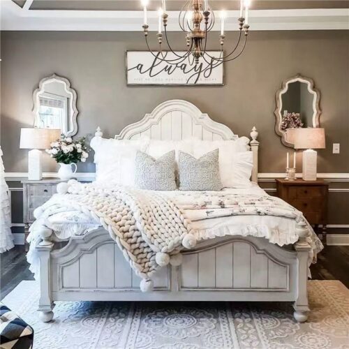 Premium Vintage Rustic Farmhouse SolidWood Bed - Bed - QONKA HOME