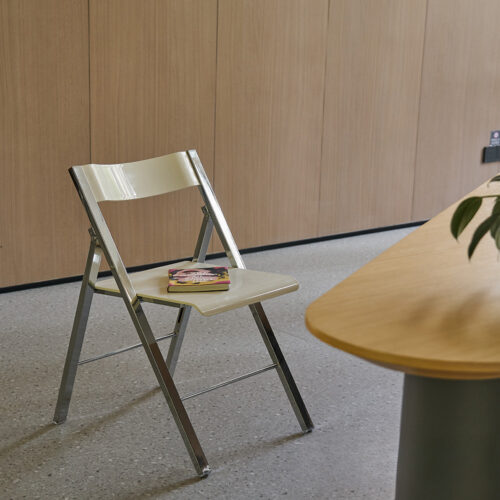 Transparent PC Folding Dining Chair Chrome Plated Metal Legs Foldable Side Chair for Home Kitchen Office Cafe - Metal dini...