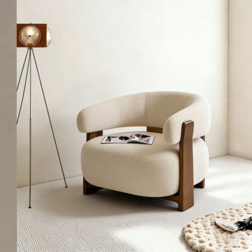 New Chinese-Style Lambswool Sofa - Living room furniture - QONKA HOME
