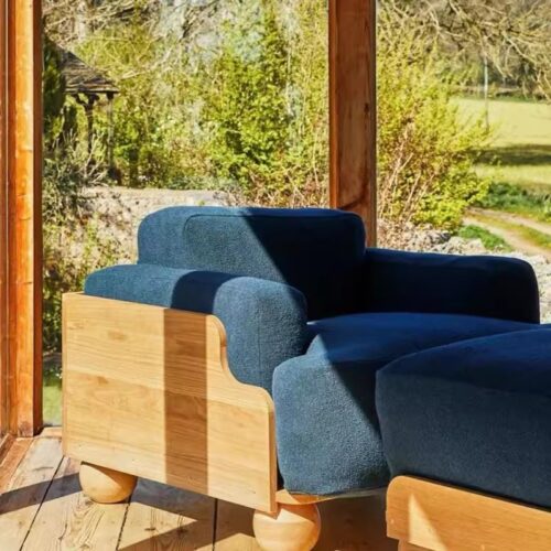 Nordic Minimalist Sofa, Solid Wood, Modern Retro Style - Living room furniture - QONKA HOME
