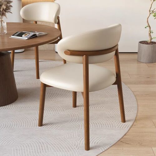 Cream-Style Dining Chairs - Solid wood dining chair - QONKA HOME
