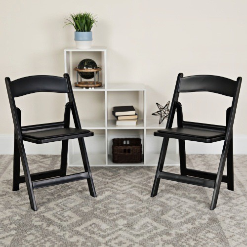 Heavy‑Duty Plastic Folding Dining Chair Padded Seat Stackable Foldable Side Chair for Event Party Banquet Home - Plastic...