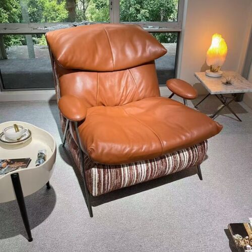Italian-style Luxury Genuine Leather Casual Sofa - Living room furniture - QONKA HOME