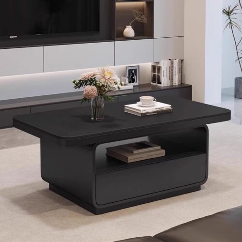 Two-tone Wood Top Storage Coffee Table With Drawer - Coffee table - QONKA HOME