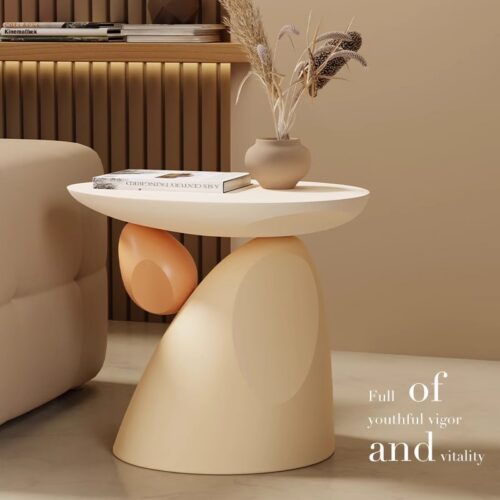 Balancing Pebble Art Decor Side Table - Coffee table - QONKA HOME