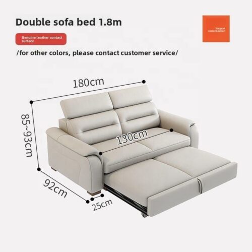 High-end Italian-style Genuine Leather Wood Frame Sofa - Sofa - QONKA HOME