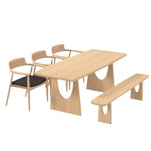 Wabi-sabi-Style Dining Table - Dining table - QONKA HOME