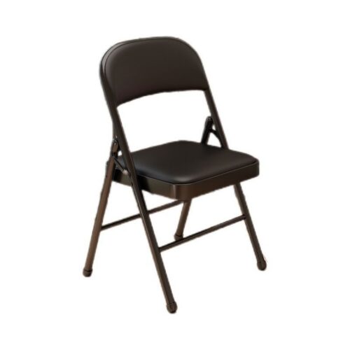 Heavy‑Duty Metal Folding Dining Chair PU Padded Foldable Event Chair for Home Banquet Office - Metal dining chair - QONK...