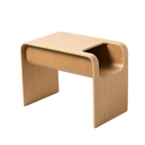 Minimalist Modern Solid Wood Sofa Side Table Living Room Coffee Table Storable Portable Home Furniture Bedroom Balcony Dec...
