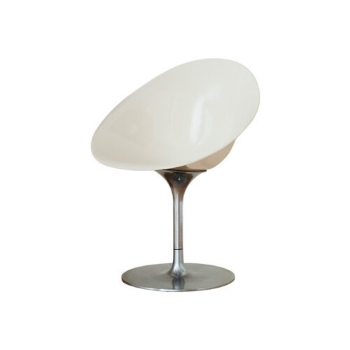 Modern Tulip Shell Dining Chair Eco Friendly PC Seat Aluminum Alloy Base Leisure Side Chair - Metal dining chair - QONKA HOME
