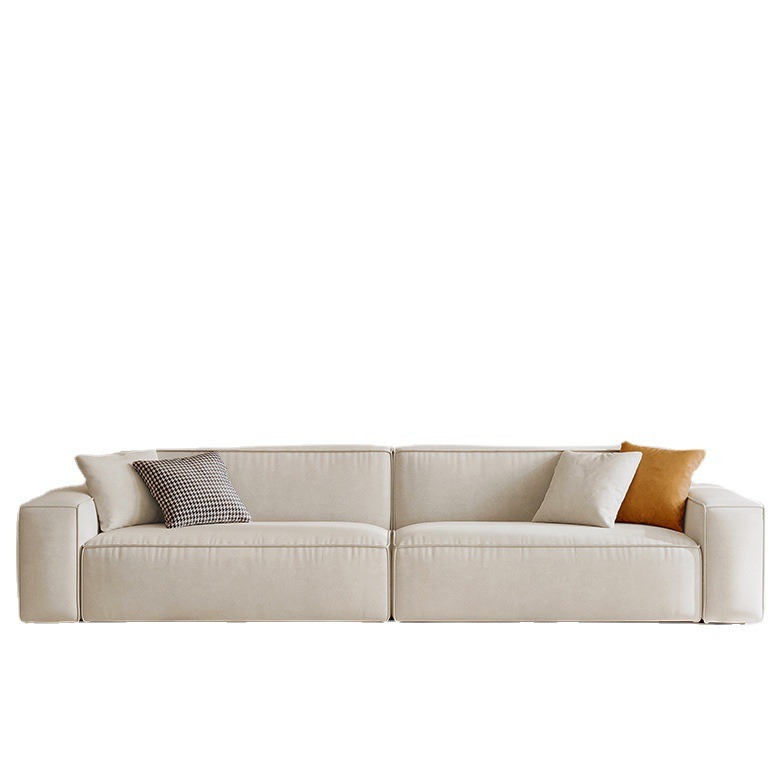 Nordic-style Block-patterned Fabric Sofa, Simple and Modern - Living room furniture - QONKA HOME