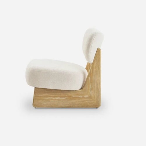 Wabi-sabi Style Solid Wood Single Armchair - Living room furniture - QONKA HOME