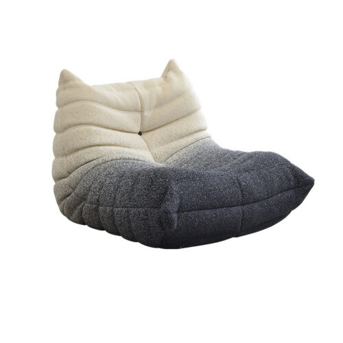 Gradient Cat Ear Togo Floor Sofa, Modern Padded Bean Bag Leisure Lounge Chair, No Legs Armless Accent Seat for Living Room...