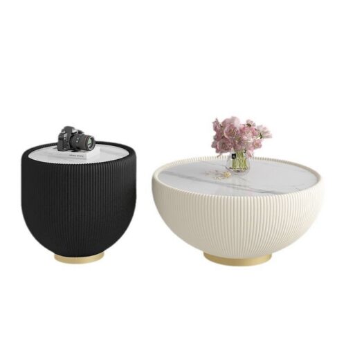 Round Nesting Coffee Table Set ，No assembly required - Coffee table - QONKA HOME