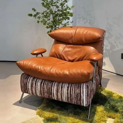Italian-style Luxury Genuine Leather Casual Sofa - Living room furniture - QONKA HOME