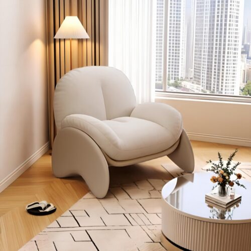Italian-Style Minimalist, Light Luxury Casual Single-Seater Sofa - Living room furniture - QONKA HOME