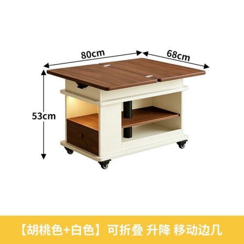 4-in-1 Mobile Lift Top Coffee Table, Convertible Dining Desk with Storage - Coffee table - QONKA HOME