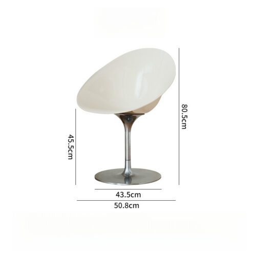 Modern Tulip Shell Dining Chair Eco Friendly PC Seat Aluminum Alloy Base Leisure Side Chair - Metal dining chair - QONKA HOME