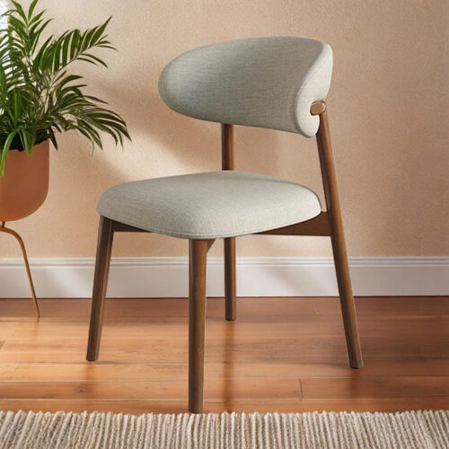Cream-Style Dining Chairs - Solid wood dining chair - QONKA HOME