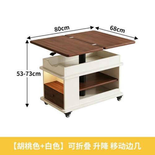 4-in-1 Mobile Lift Top Coffee Table, Convertible Dining Desk with Storage - Coffee table - QONKA HOME