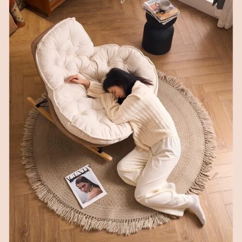 Two-tone recliner rocking chair - Living room chair - QONKA HOME