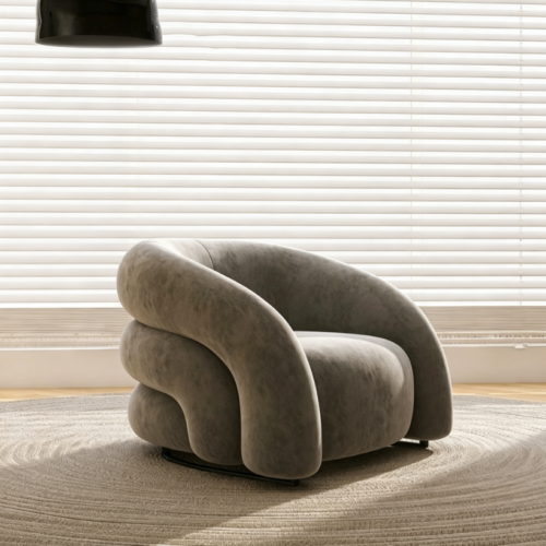 Sofa chair with a tiered, curved design - Living room chair - QONKA HOME