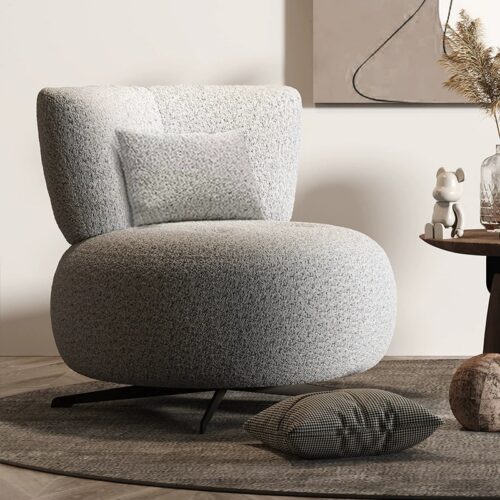 Modern single swivel armchair - Living room furniture - QONKA HOME
