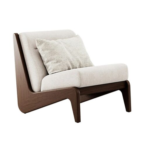Solid Wood Accent Lounge Chair - Living room furniture - QONKA HOME