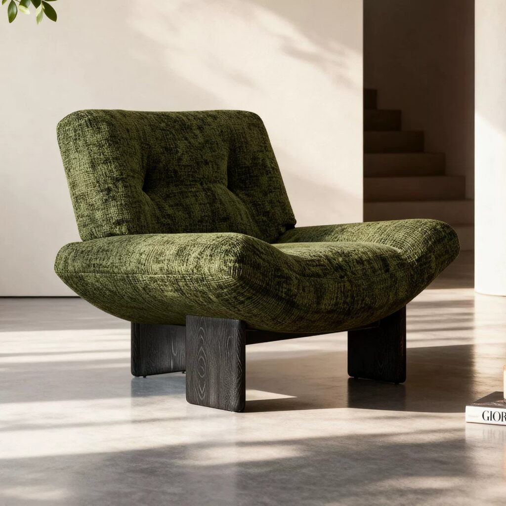 Customizable Solid Wood Leisure Accent Lounge Chair - Living room furniture - QONKA HOME