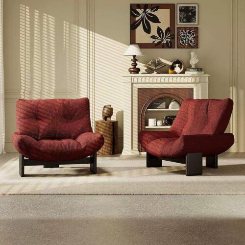 Customizable Solid Wood Leisure Accent Lounge Chair - Living room furniture - QONKA HOME