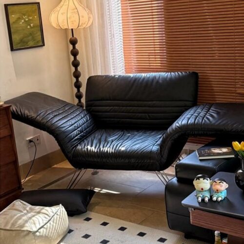 Adjustable Leather Recliner Lounge Chair - Living room furniture - QONKA HOME
