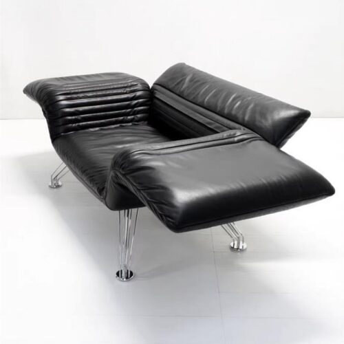 Adjustable Leather Recliner Lounge Chair - Living room furniture - QONKA HOME