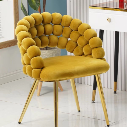 Bobble Back Velvet Dressing Chair - Living room furniture - QONKA HOME
