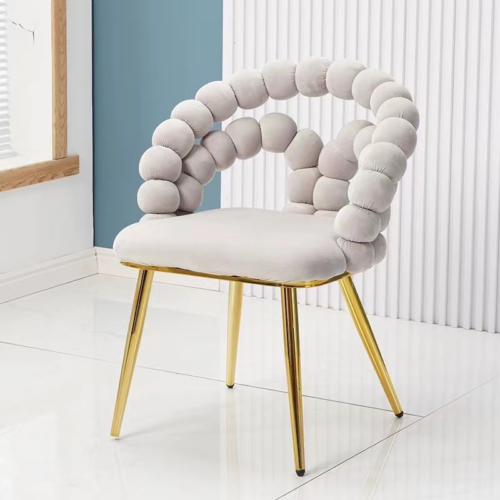 Bobble Back Velvet Dressing Chair - Living room furniture - QONKA HOME
