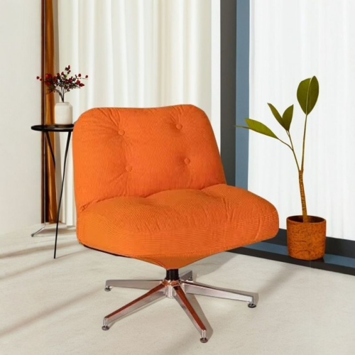 Corduroy Swivel Height Chair - Living room furniture - QONKA HOME