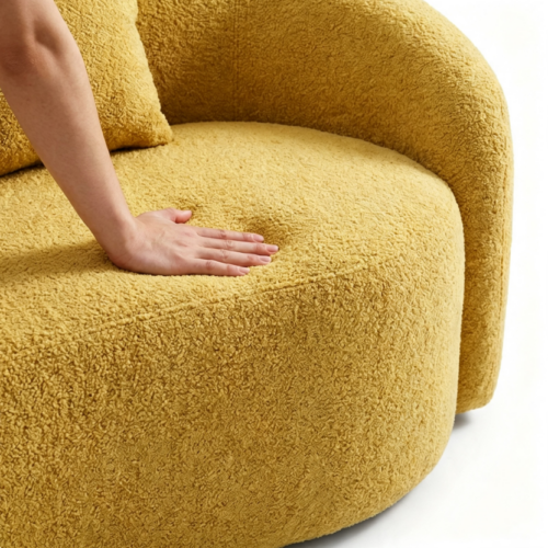 Vacuum Compressed Curved Teddy Sofa - Compressed sofa - QONKA HOME