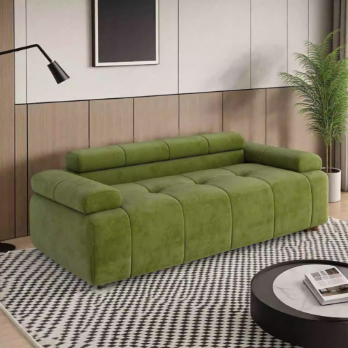 Vacuum Compressed All‑Sponge Lazy Sofa - Living room furniture - QONKA HOME