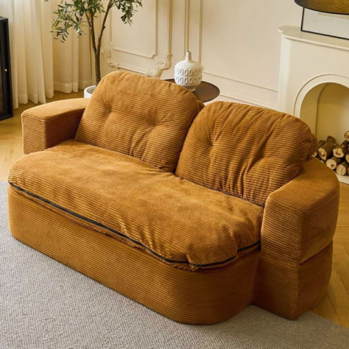 Folding bed for the lazy, corduroy fold-out sofa - Living room furniture - QONKA HOME