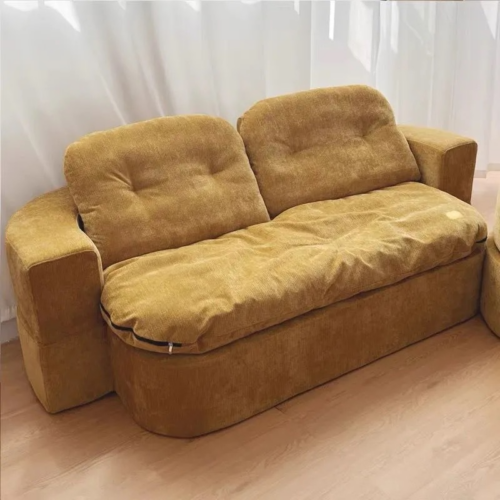 Folding bed for the lazy, corduroy fold-out sofa - Living room furniture - QONKA HOME