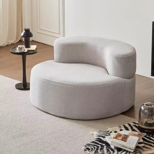 Round Compressed Accent Chair Customizable - Living room furniture - QONKA HOME