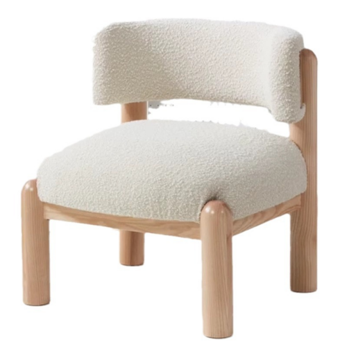 Upholstered solid wood lounge chair, living room armchair - Living room furniture - QONKA HOME
