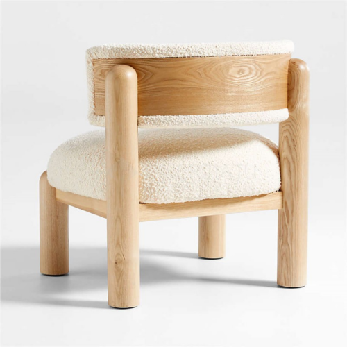 Upholstered solid wood lounge chair, living room armchair - Living room furniture - QONKA HOME