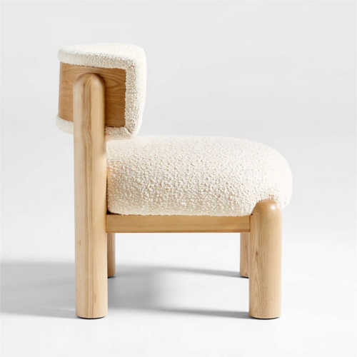 Upholstered solid wood lounge chair, living room armchair - Living room furniture - QONKA HOME