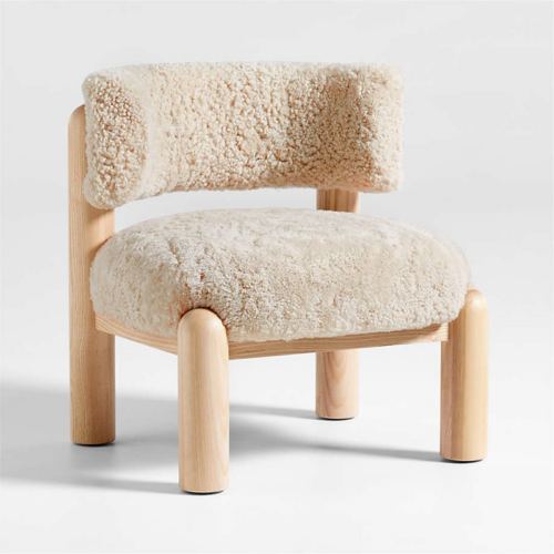 Upholstered solid wood lounge chair, living room armchair - Living room furniture - QONKA HOME