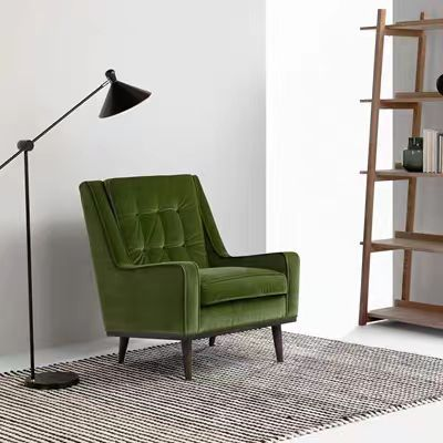 Vintage-style single armchair for the living room or bedroom - Living room furniture - QONKA HOME