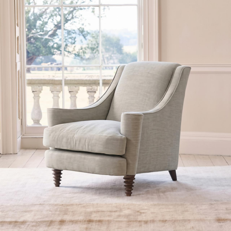 Minimalist fabric lounge chair, vintage sofa chair - Living room furniture - QONKA HOME